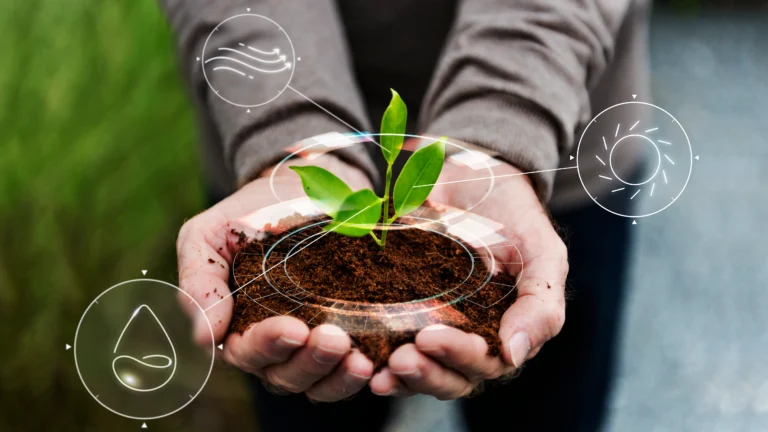 smart-agriculture-iot-with-hand-planting-tree-background Image description
